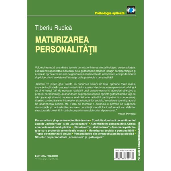 Maturizarea personalitatii - Tiberiu Rudica