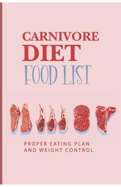 Coperta cărții 'Carnivore Diet Food List: Proper Eating Plan And Weight Control: Joe Rogan Carnivore Diet - Synthia Cuttitta'
