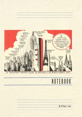 Vintage Lined Notebook Queen Mary Length in Comparison - Found Image Press