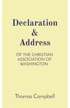 Coperta cărții 'Declaration & Address: Of the Christian Association of Washington. - Lance R. Taylor'