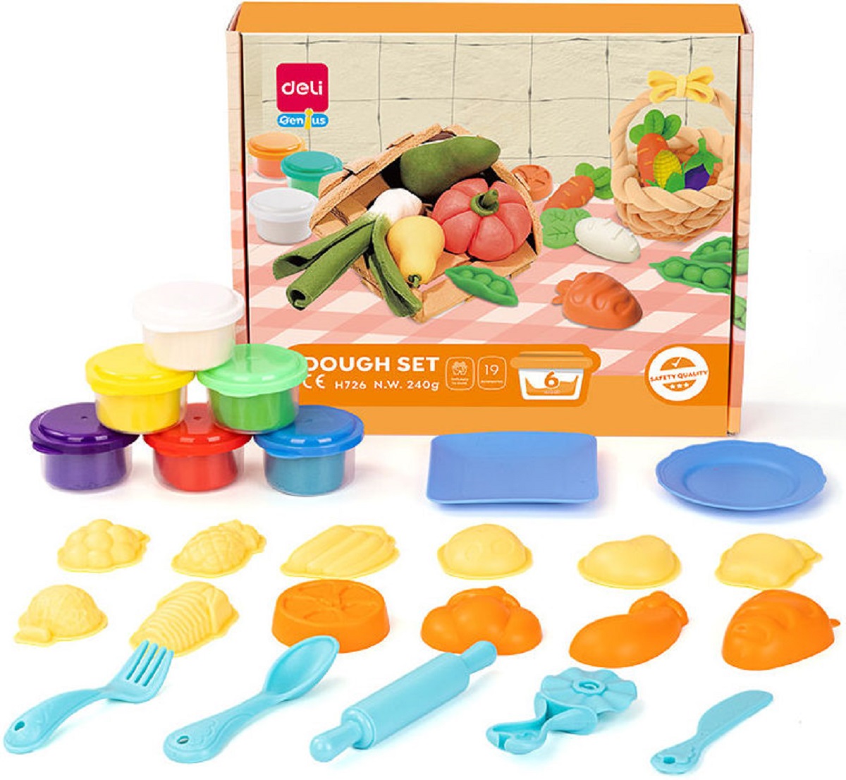 Set plastilina: Dough. Fructe si legume