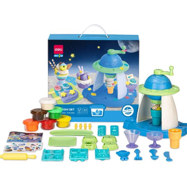 Dough Set: Fabrica de dulciuri. Set creativ plastilina + 23 accesorii