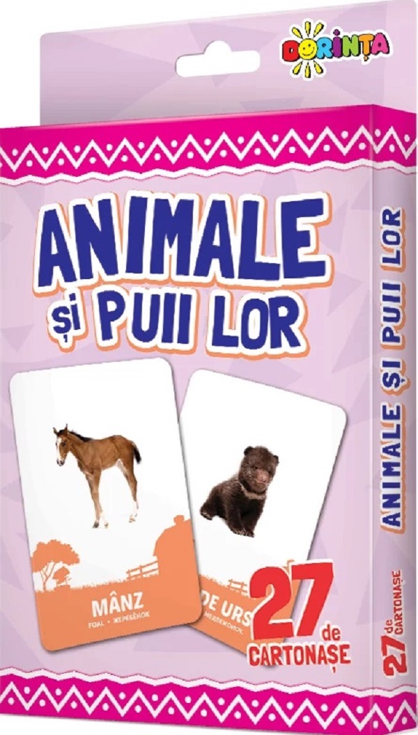 Animale si puii lor. 27 de cartonase