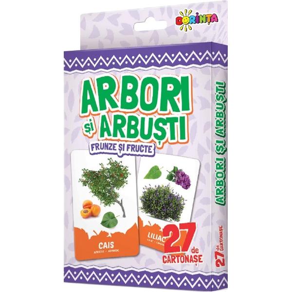 Arbori si arbusti, frunze si fructe. 27 de cartonase