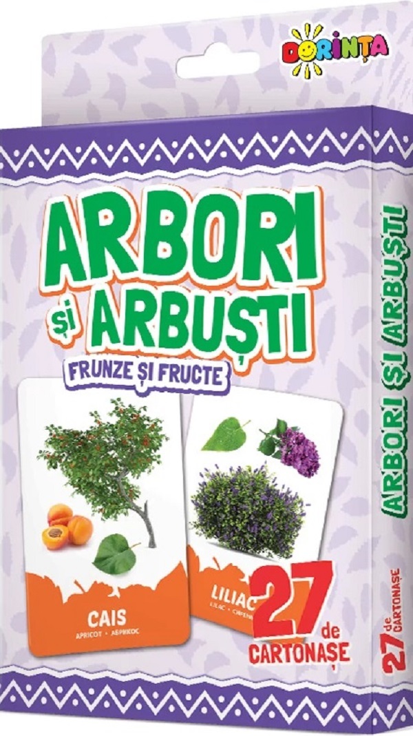 Arbori si arbusti, frunze si fructe. 27 de cartonase