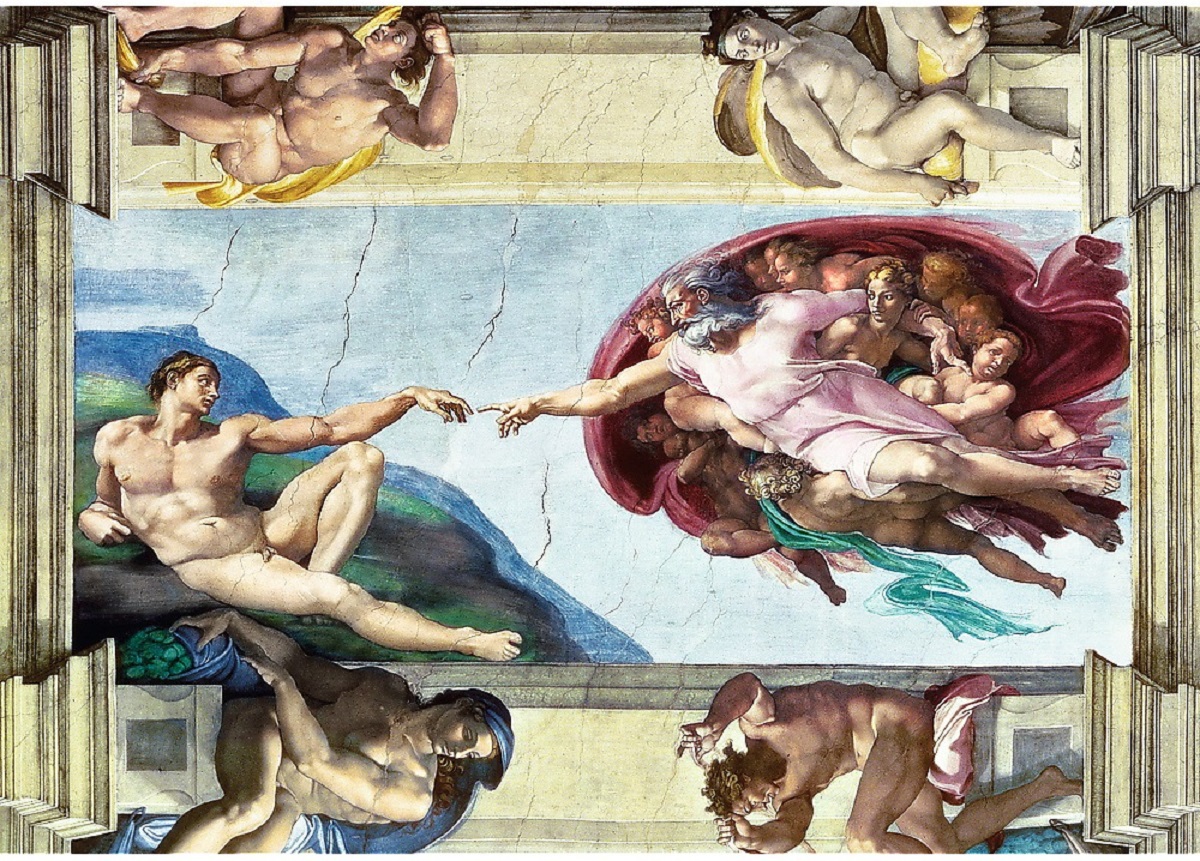 Puzzle 1000: Michelangelo. Crearea lui Adam