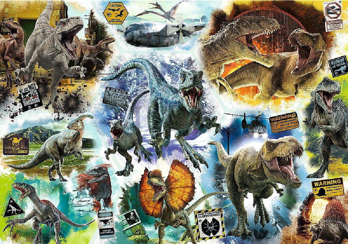 Puzzle 1000 Jurassic World. Pe urmele dinozaurilor