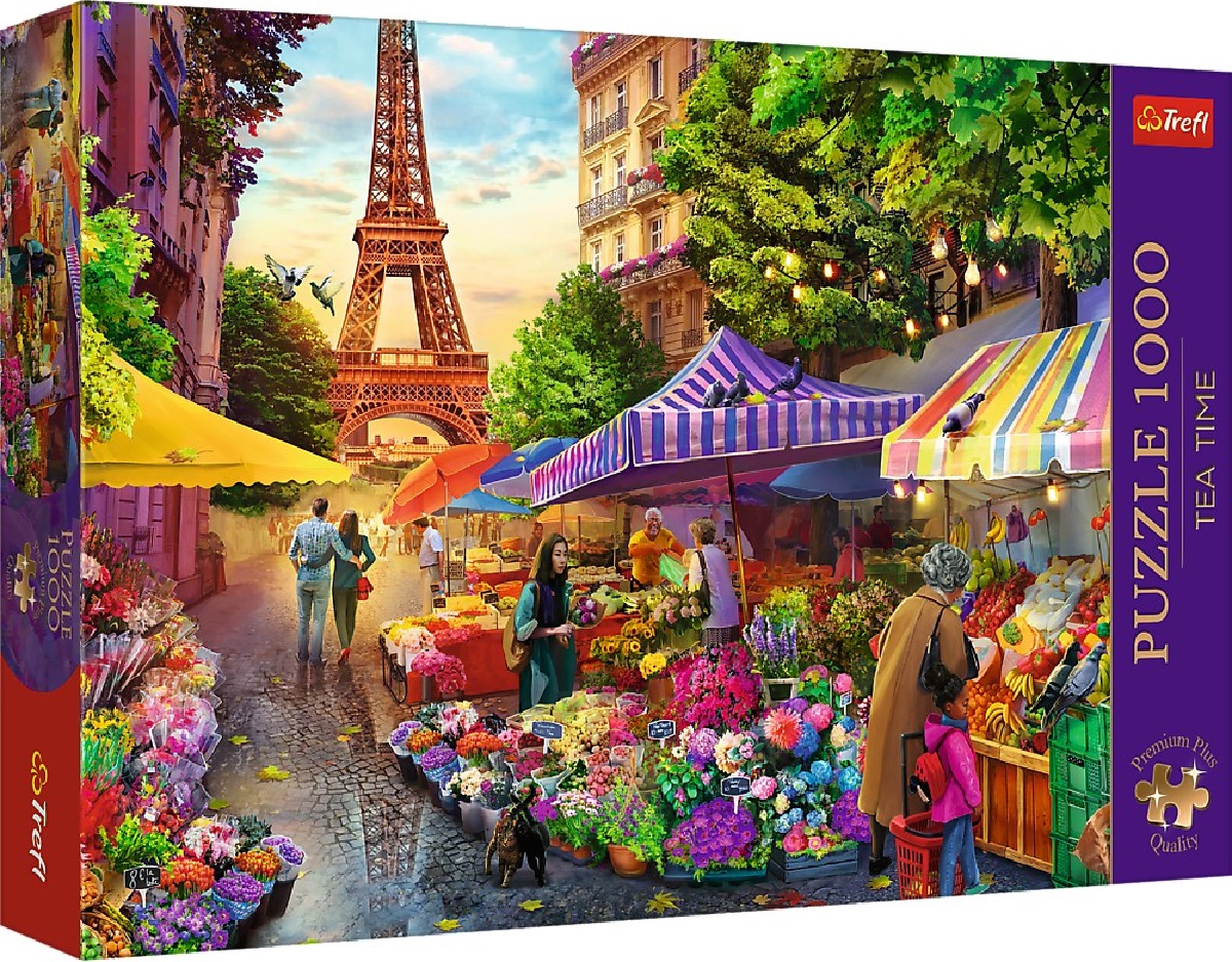 Puzzle 1000. Tea Time. Piata de flori