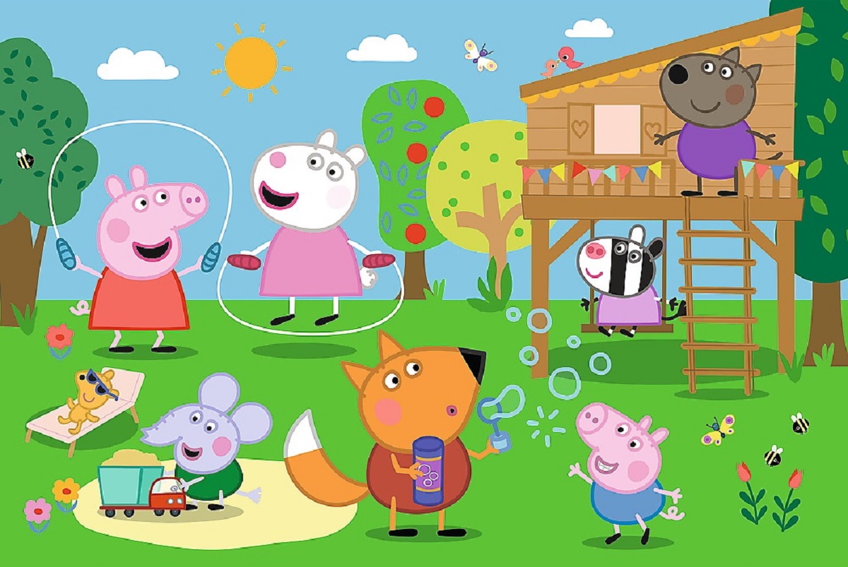 Puzzle 24 Maxi: Peppa Pig. Distractia din iarba