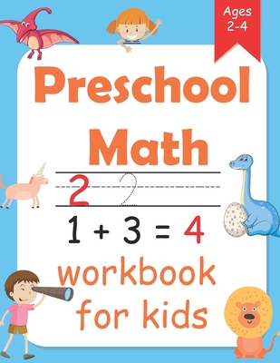 Preschool Math Workbook for kids ages 2 - 4: maths for toddlers with Number Tracing and Matching Activities for 2, 3 and 4 year - Happy Awar