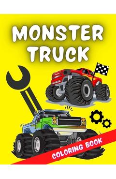 Poza produsului Monster Truck Coloring Book: A very special coloring book for kids of all ages who love trucks & racing cars. It includes over 40 designs of the wo - Youyou Space