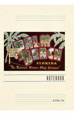 Poza produsului Vintage Lined Notebook Greetings from Palm Beach, Florida - Found Image Press