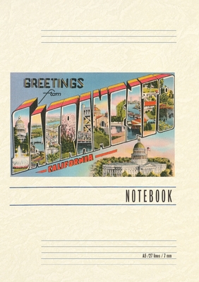 Vintage Lined Notebook Greetings from Sacramento, California - Found Image Press