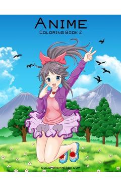 Coperta cărții 'Anime Coloring Book 2 - Nick Snels'