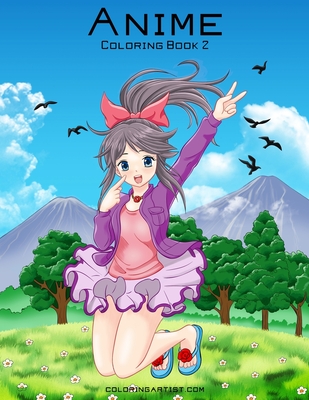 Coperta cărții 'Anime Coloring Book 2 - Nick Snels'