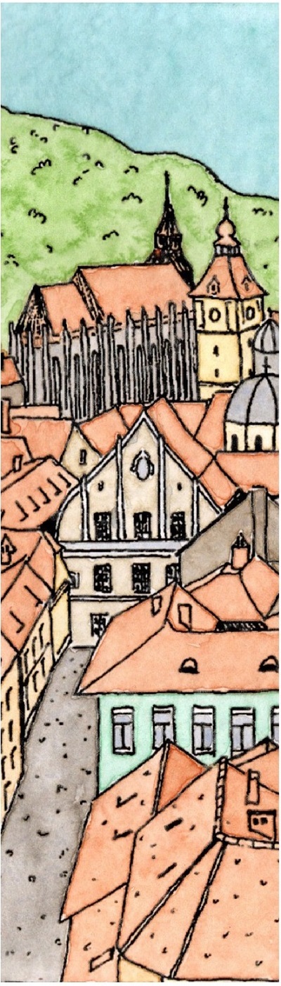 Semn de carte: Orasul vechi. The Old Town. Color