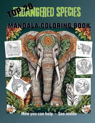 Top 20 Endangered Species Mandala Coloring Book - Marie Duquette