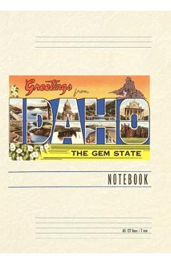 Poza produsului Vintage Lined Notebook Greetings from Idaho, the Gem State - Found Image Press