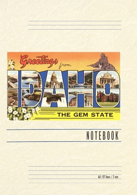 Vintage Lined Notebook Greetings from Idaho, the Gem State - Found Image Press