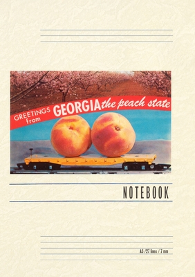 Vintage Lined Notebook Greetings from the Peach State - Found Image Press