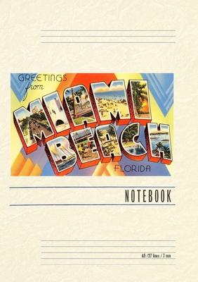 Coperta cărții 'Vintage Lined Notebook Greetings from Miami Beach - Found Image Press'