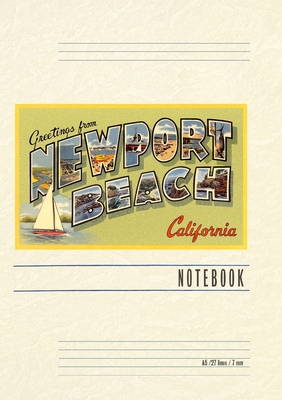 Vintage Lined Notebook Greetings from Newport Beach - Found Image Press