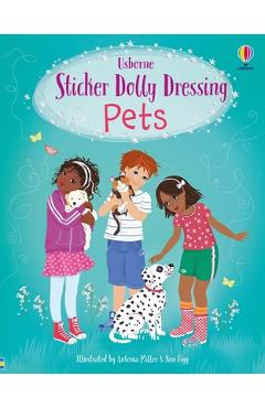 Coperta cărții 'Sticker Dolly Dressing Pets - Fiona Watt'