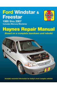 Coperta cărții 'Ford Windstar 1995-07, Ford Freestar & Mercury Monterey 2004-07 - J. H. Haynes'