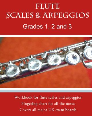 Coperta cărții 'Flute Scales and Arpeggios Grades 1 - 3: Scales and arpeggios made REALLY easy: big print and NO key-signatures! -'