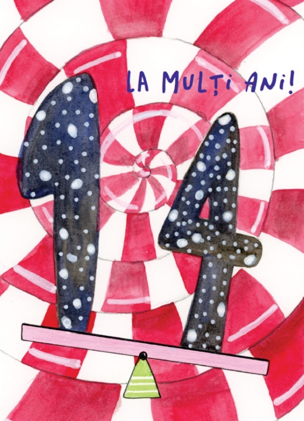 Felicitare: La multi ani! 14 ani. Seria Hocus-Pocus