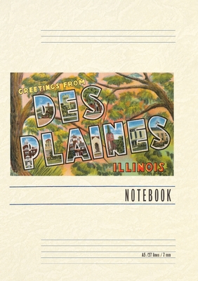Vintage Lined Notebook Greetings from Des Plaines, Illinois - Found Image Press