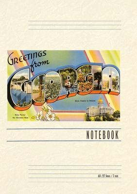 Vintage Lined Notebook Greetings from Georgia - Found Image Press