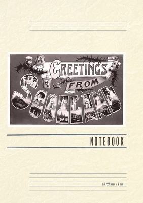 Vintage Lined Notebook Greetings from Scotland - Found Image Press