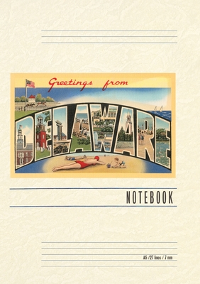 Vintage Lined Notebook Greetings from Delaware - Found Image Press
