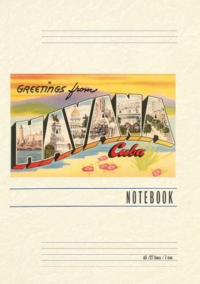 Vintage Lined Notebook Greetings from Havana, Cuba - Found Image Press