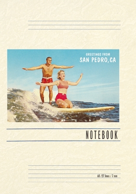 Vintage Lined Notebook Greetings from San Pedro - Found Image Press