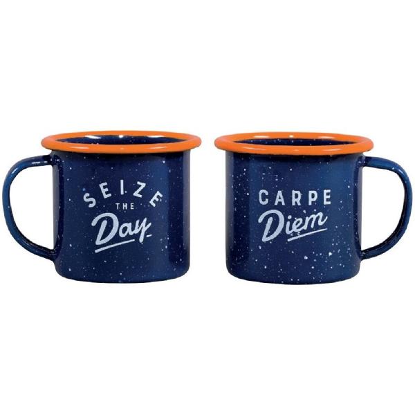 Set 2 cani Espresso: Seize the Day and Carpe Diem