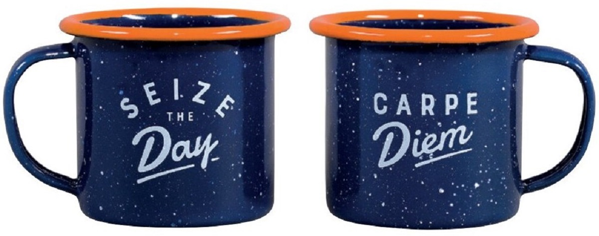 Set 2 cani Espresso: Seize the Day and Carpe Diem