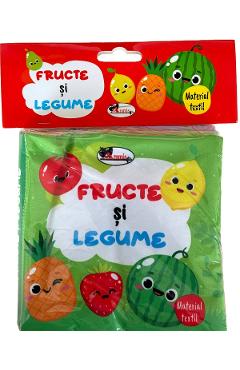 Coperta cărții 'Fructe și legume. Carte din material textil'