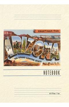 Coperta cărții 'Vintage Lined Notebook Greetings from Arizona, Grand Canyon - Found Image Press'
