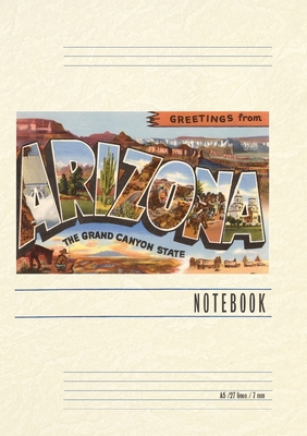 Coperta cărții 'Vintage Lined Notebook Greetings from Arizona, Grand Canyon - Found Image Press'