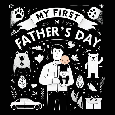 High Contrast Baby Book - Father's Day: My First Fathers Day For Newborn, Babies, Infants High Contrast Baby Book of Family days Black and White Baby - M Borhan