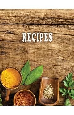 Coperta cărții 'Low Vision Recipe Book Large Print With Bold Lines: Personal Cookbook With High Contrast Black Print on White Paper for'