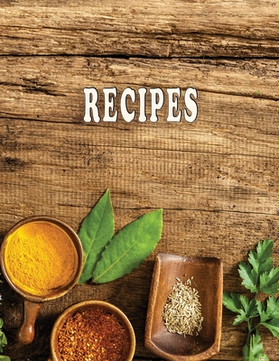 Coperta cărții 'Low Vision Recipe Book Large Print With Bold Lines: Personal Cookbook With High Contrast Black Print on White Paper for'