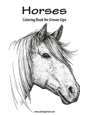 Horses Coloring Book for Grown-Ups 1 - Nick Snels