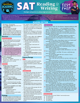 SAT Reading & Writing Test Prep: A Quickstudy Laminated Reference Guide - Tiffany Perkinz