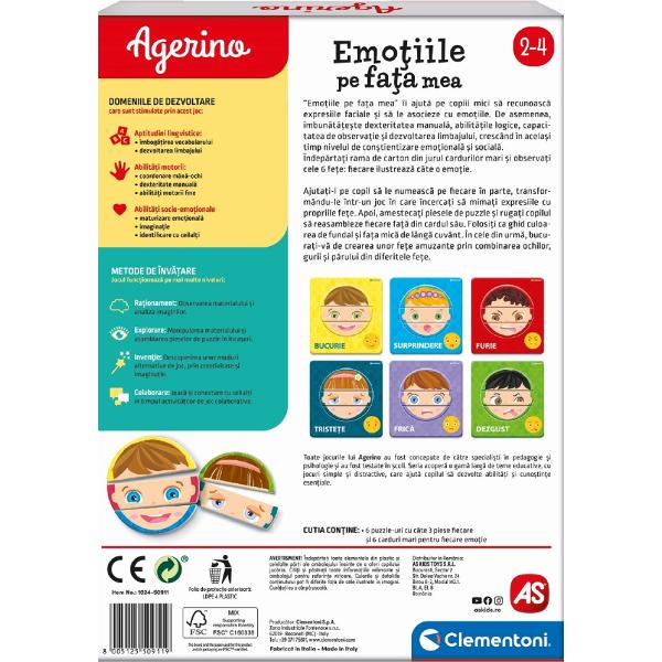 Joc educativ Agerino: Emotiile pe fata mea