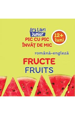 Coperta cărții 'Pic cu pic învăț de mic: Fructe. Fruits'