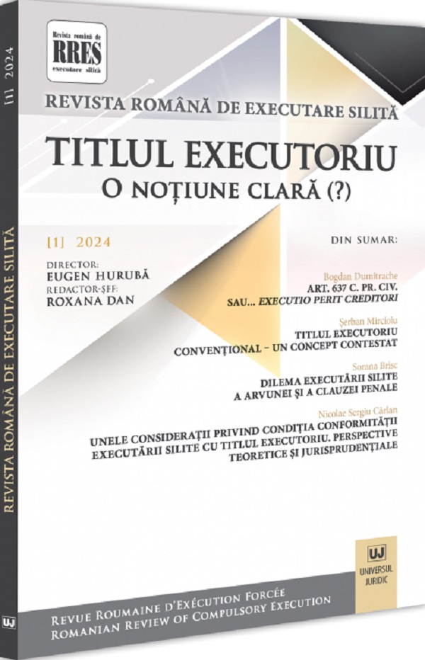 Revista romana de executare silita Nr.1 din 2024