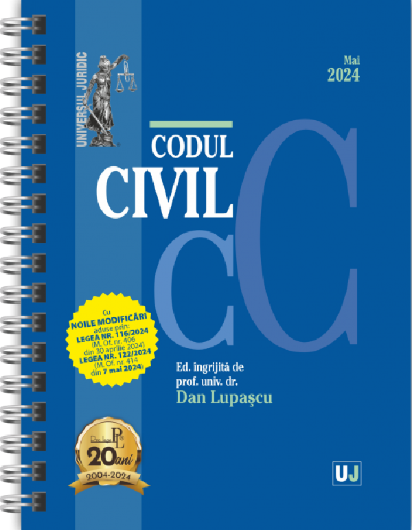 Codul civil Mai 2024 Ed. Spiralata - Dan Lupascu